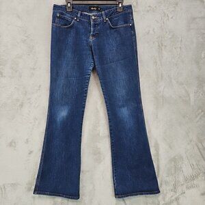 Vintage Hurley Jeans Womens 9 Stretch Camaro Low Rise Flare Made In USA Stretch